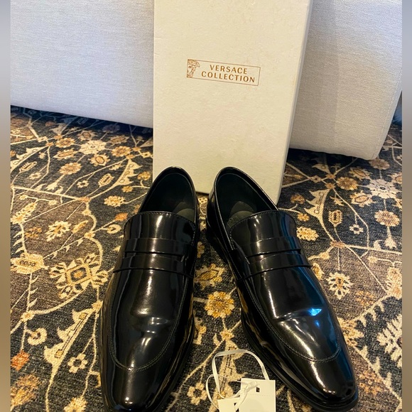 Versace Collection Shoes Mens Black Versace Dress Shoes Size 4